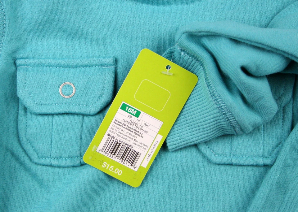 Novo Menino OshKosh Roupas Top de Lã Azul-petróleo Criança Azul-petróleo Novo com etiquetas Tamanho 18M - Imagem 4 de 4