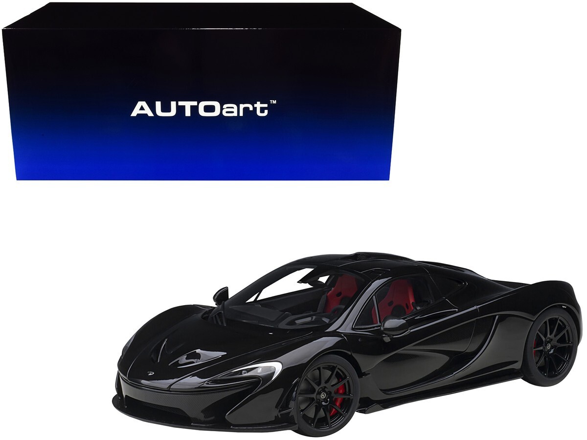 1/18 Mclaren P1 Fire Black W/ Red & Black Interior Model Car 1/18 Mclaren P1 Fire Black W/ Red & Black Interior Model Car