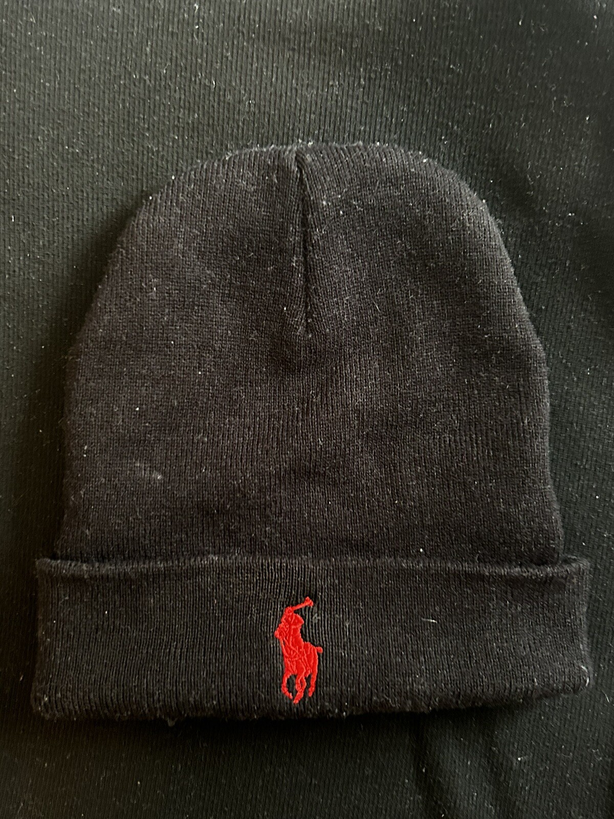 Polo nera Ralph Lauren giocatore di pony Benie