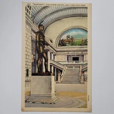 Massasoit Utah State Capitol Salt Lake City Vintage Linen Postcard