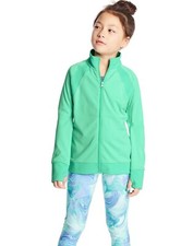 C9 Champion Girls' Long-Sleeve Textured Track Jacket Green, X-Large, XL, 14-16