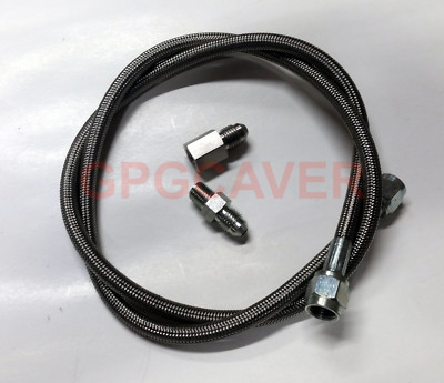 #ad #ad 36quot; Oil Fuel Pressure 4an braided Gauge Line Hose kit 1 8quot; NPT male female $24.69