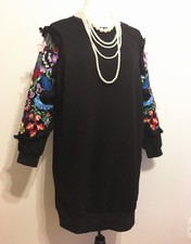 New Womens Long Sleeve Hoodie Sweatshirt Jumper Hooded Mini Dress Tops Blouse