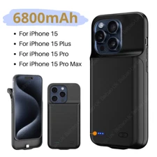 For iPhone 15 Pro Max External Battery Charger Case Power Bank Charging Cover US