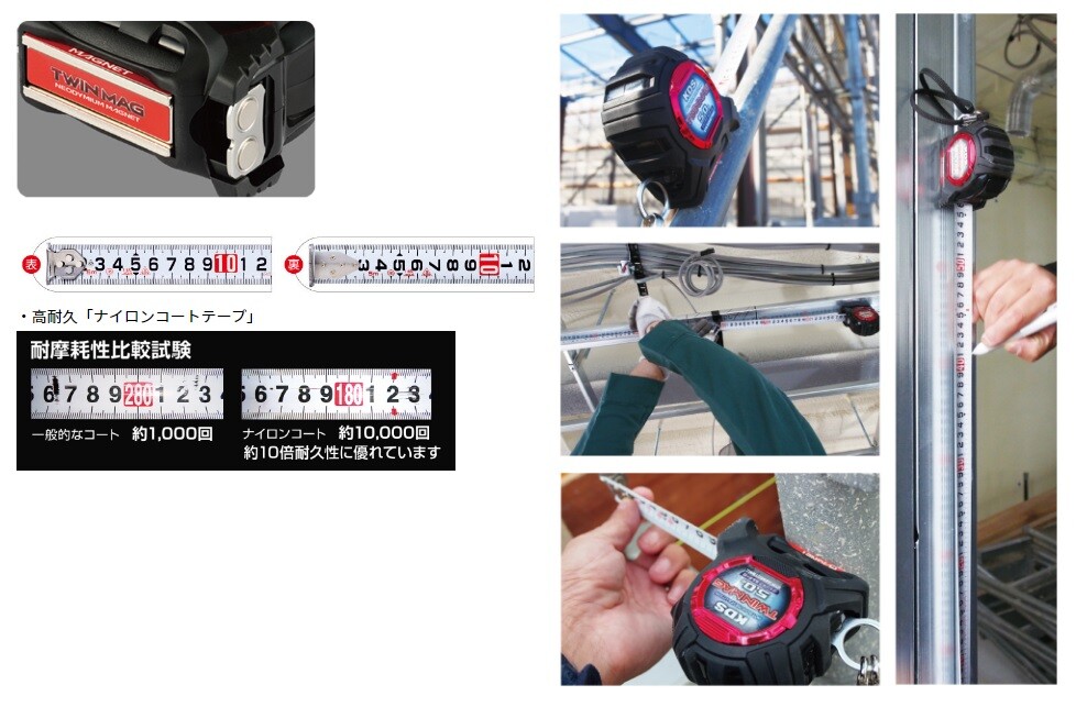 KDS MEASURING TAPE WITH HOLDER (L5.0m / W25mm) GTR-G2550TWMZ | eBay