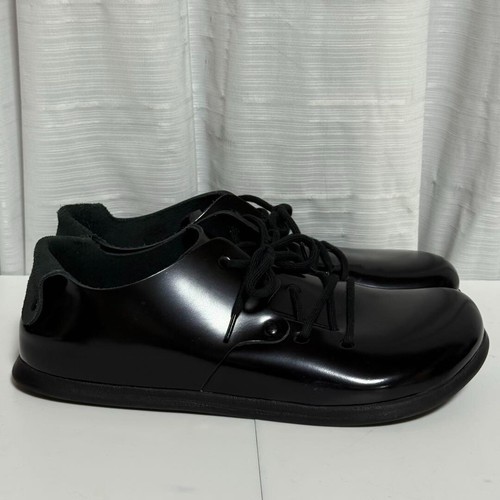 BIRKENSTOCK MONTANA Lace Up Shoes Patent Black Regular Size 43 JP 28cm - Picture 4 of 12