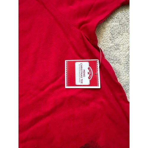 Men's Christmas Santa Belt T-Shirt Festive Holiday Costume Tee Red - Bild 2 von 5