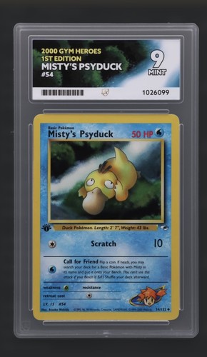 Misty's Psyduck (1st Edition) graded ACE 9 for sale on eBay