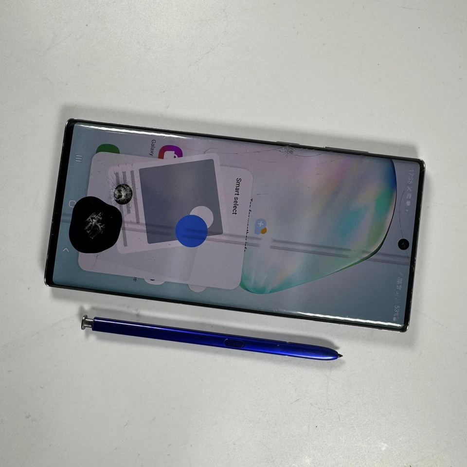 Samsung Galaxy Note10 SM-N970F/DS 256GB Aura Glow Unlocked Dual SIM Smashed 646 - Image 3 of 4