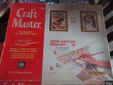 Craft Master Paint by Numbers Oil Paints dogs  Shepherd & Collie 10 x 14 1963