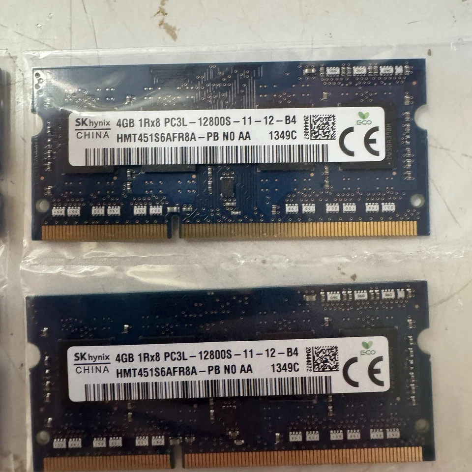 Memoria SODIMM para computadora portátil SK Hynix 8 GB (2 x 4 GB) 1Rx8 PC3L-12800S DDR3 1600 1,35 v Foto 1 de 1