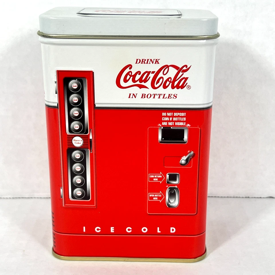 Vintage Coca-Cola Vending Machine Collectible Tin 1996 - Image 2 of 4