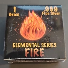 Elemental Series Fire 1 g 999 Fine Silver Bullion Bar Collectible Precious Metal
