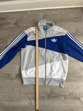 Adidas Original Track Jacket Classic Blue Trefoil Label Sz Medium