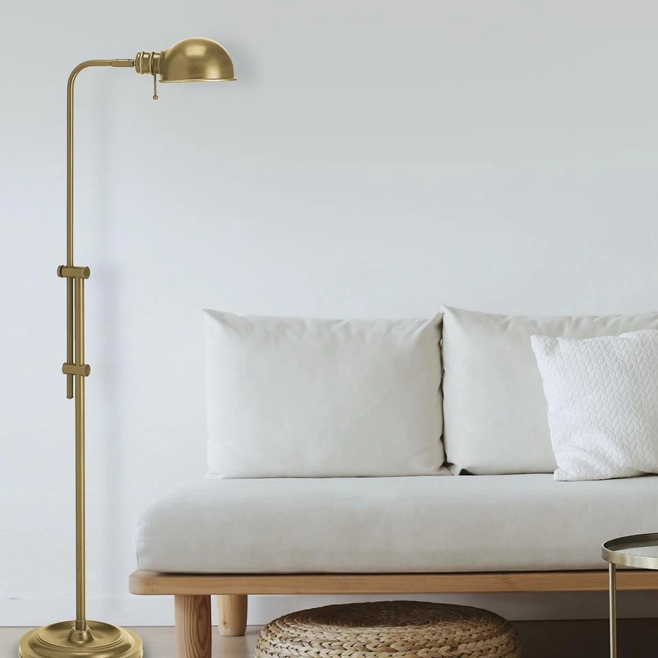 Lámpara de pie Dainolite Lighting DM1958F-AGB Fedora latón envejecido Foto 4 de 4