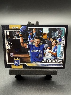 2026 Topps Series 1 - #138 Jac Caglianone DUGOUT PEEKS RC - SSP Black /10 41426c