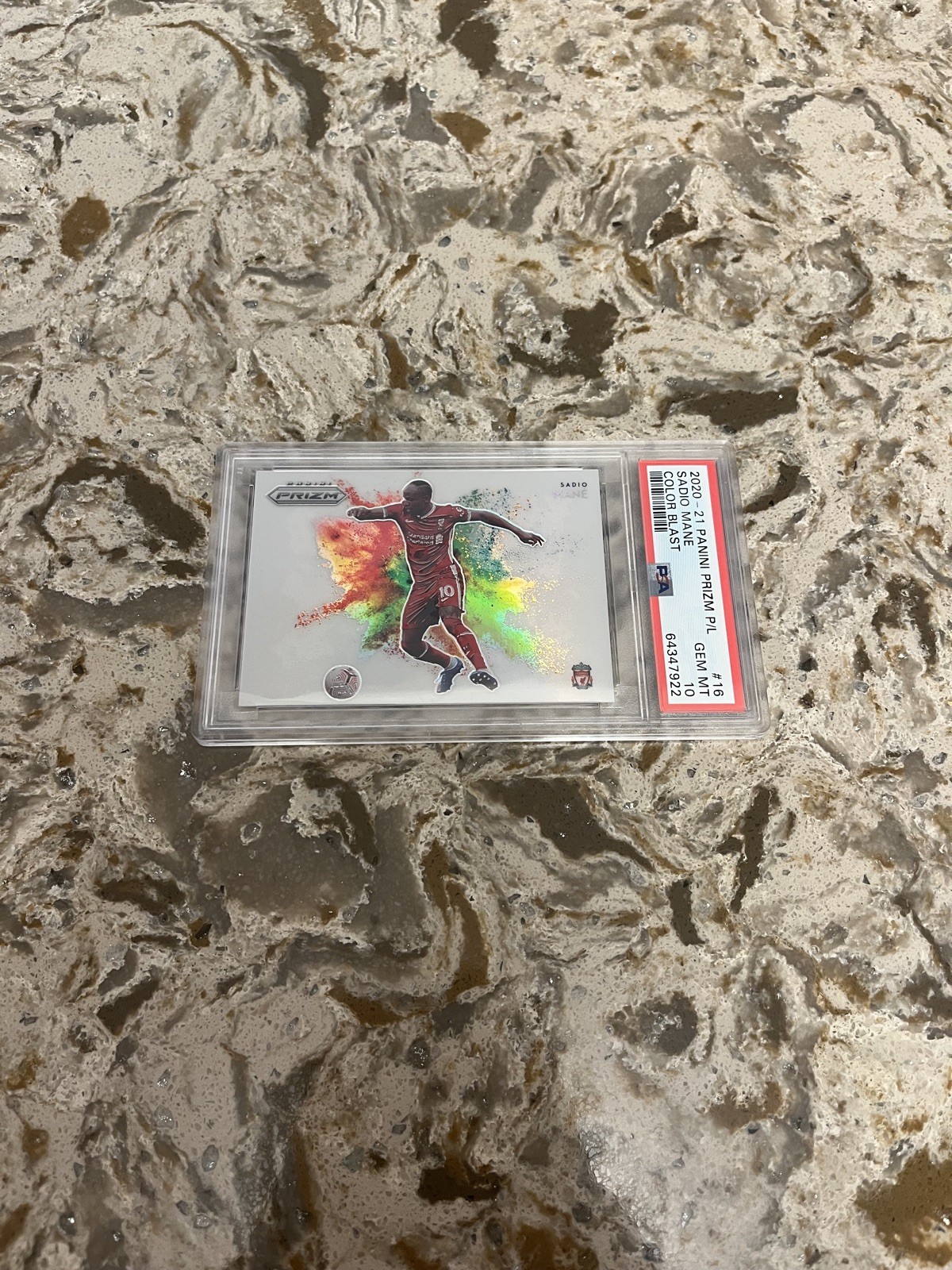 2020-21 Panini Prizm Premier League EPL Sadio Mane Color Blast PSA 10! Liverpool