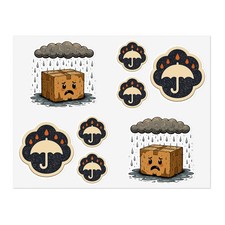 KEEP DRY Shipping Symbol Stickers Weatherproof UV Vinyl x80 4" 3" 2"