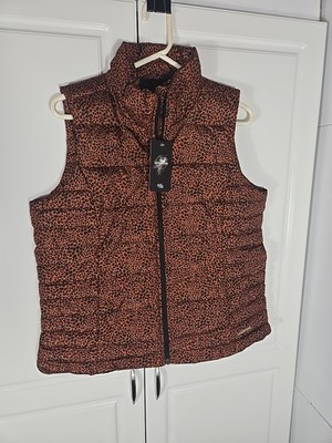 LANDS’ END Down Vest XXL Brown Women's Lands' End Insulated Vest