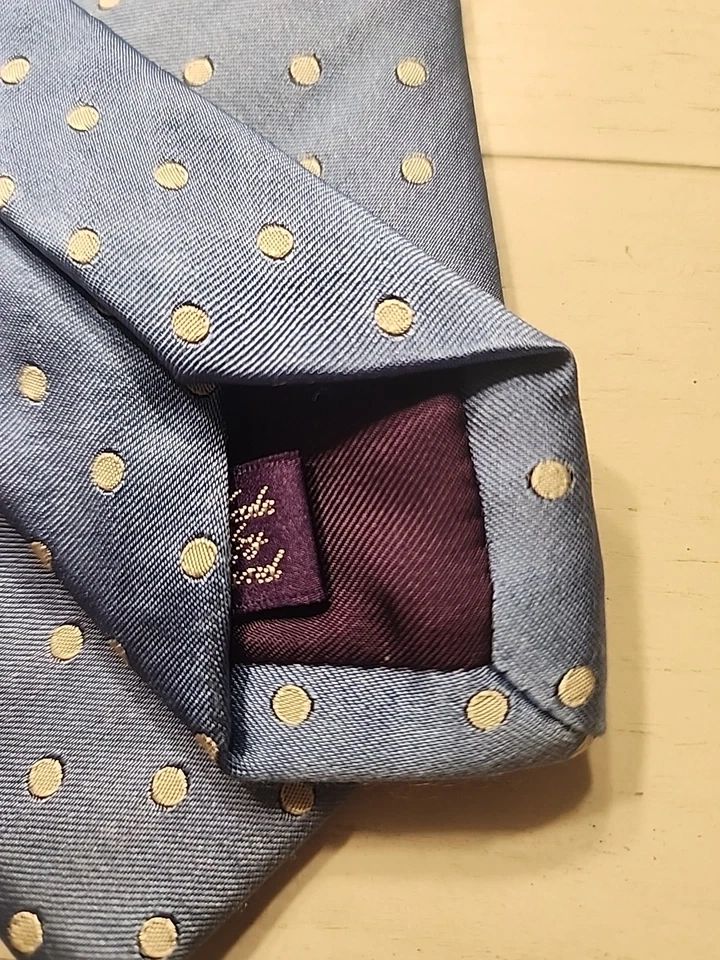 Gravata masculina clássica Ralph Lauren roxa feita na Inglaterra gravata - Imagem 2 de 2