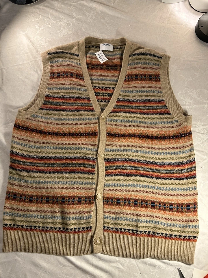 Chaleco abuelo unisex antiguo azul marino tan suave, unisex, extra grande Foto 2 de 4