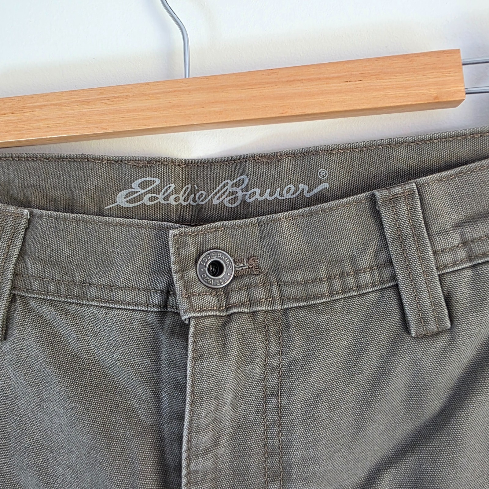 Eddie Bauer Carpenter Pants W30 L32 Grey Fleece Lined Workwear Utility Gorpcore image 4