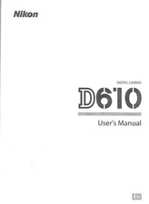 Nikon D610 Original User's Manual