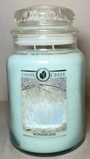 NEW RARE Goose Creek WONDERLAND Large Jar Candle 24oz 2 Wick Peppermint Vanilla