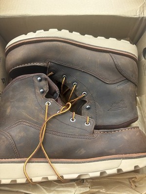 Red Wing Shoes Men's Brown Leather Work Boots Lace-Up Waterproof 11 D
