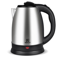 Electric Kettle 1.8L Stainless Steel 1500W Overheat Protection 360° BPA FREE UK