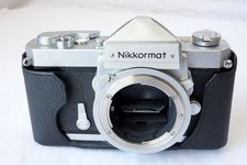 Nikon Nikkormat FT Film Camera Body Silver with Half Case