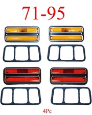 71 95 Chevy Van 4Pc Deluxe Amber & Red Side Lights G10 G20 G30 GMC Front  Rear