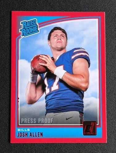 2018 Panini Donruss Josh Allen #304 Rated Rookie Red Press Proof Buffalo Bills