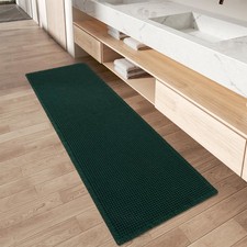 Upgraded Waffle Runner Rug, Super Absorbent Non 2' x 4' Runner , Dark Green