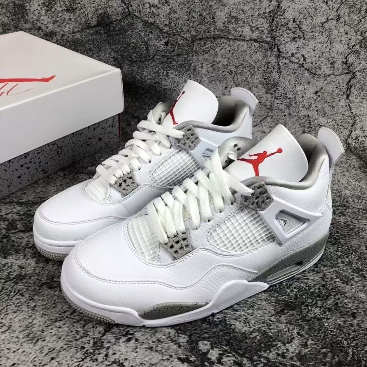 Nike Air Jordan 4 "White Oreo" Men's Mid Top Retro Basketball Shoes