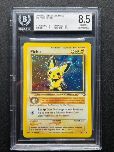 Pichu (Unlimited) graded BGS 8.5 for sale on eBay