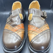 DOC Dr Martens Vintage 90s Women Size 8 Tri-Color T Bar Oxford Y2K Mary J  8298