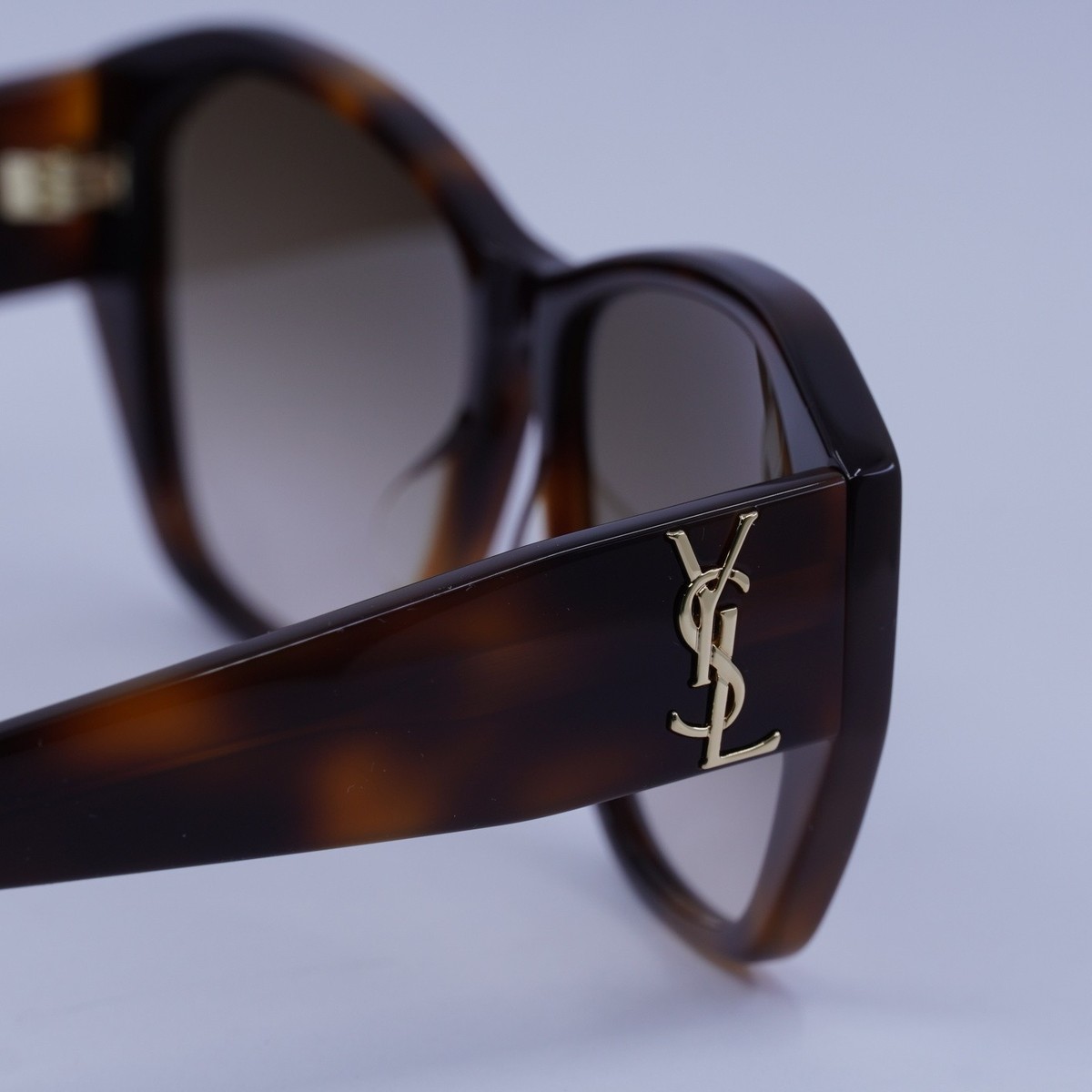 New Authentic Saint Laurent Havana SLM8 003 Sunglasses Pre-owned Saint Laurent Slm8 Cat Eye Havana Brown Frame/grey  main image 3