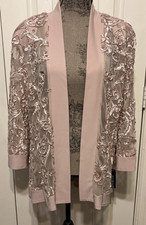 R&M Richards Blush Soutache Ribbon Mesh Jacke...
