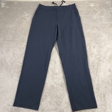 Uniqlo AIRism Sweat Pants Mens Large Dark Blue Straight Leg Elastic Waist Casual