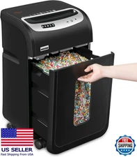 Heavy-Duty Home Office Paper Shredder, 18-Sheet Micro Cut, 60 Min Run Time, CD/C