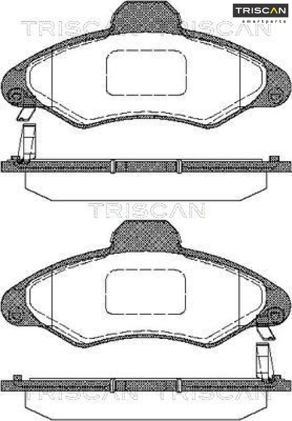 Triscan Bremsbelagsatz, Scheibenbremse 8110 16003 Für Ford - Bild 5