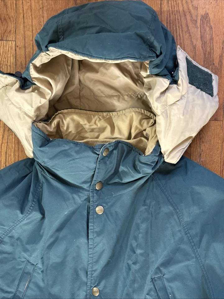 VTG LL Bean Mens Original Official Green Maine Wardens Parka Down/Gore-Tex Sz LT - Image 4 of 4