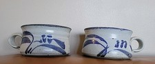 2 Studio Art Pottery Farmhouse Primitive Decorative Bowls
