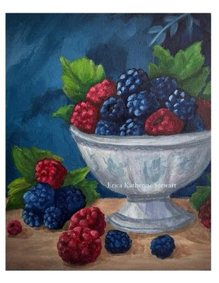 Blackberries 2025 By Erica Katherine Stewart Art Print 8x10