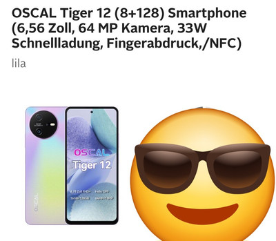 OSCAL Tiger 12 Smartphone  = benutzt = Lila   = Systemdefekt