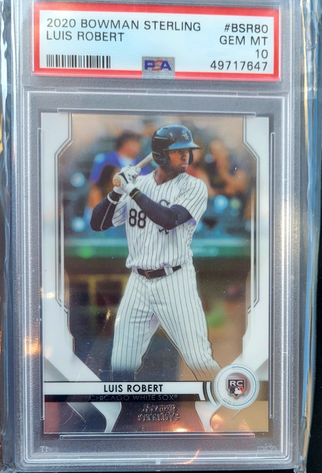 Luis Robert 2020 Bowman Sterling #BSR80 RC Rookie PSA 10 GEM MT New York Mets