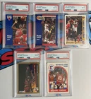 Michael Jordan PSA 8 Graded 5 Card Lot (3 PSA 8, 1 PSA 7, 1 PSA 5) 1989-1992
