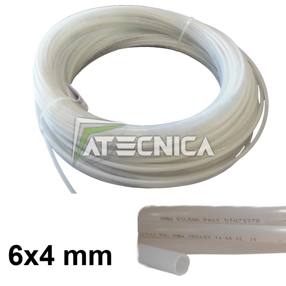 Tubo Rilsan 6x4 4x6 mm calibrato Fiac 690/2 per aria compressa misura richiesta
