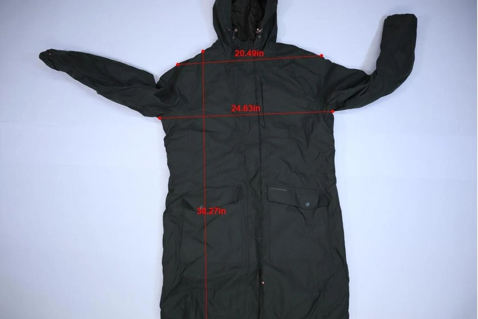 Chaqueta Craghoppers Mhairi Verde Oscuro Cremallera Completa Con Capucha Cálido Abrigo Largo Para Mujer 2XL Foto 4 de 4